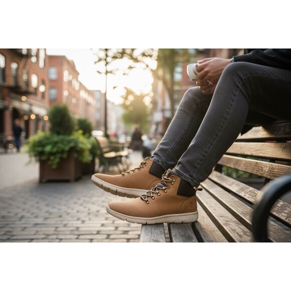 Timberland Mens Tan Boltero Mid Hiker Lace Up Nubuck Hiking Boots Size 11 US - Picture 10 of 10